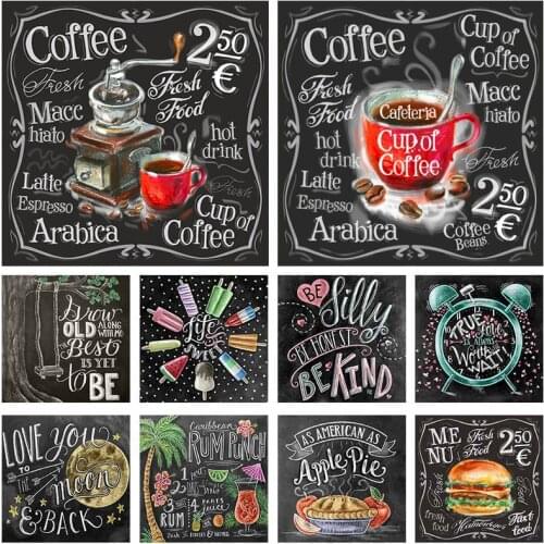 5D DIY Diamond Painting Cross Stitch Word Art Mosaic Embroidery Full Square Round Drill Handmade Home Wall Decoration Craft Gift