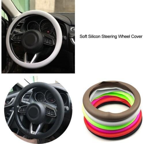 Car Silicone Steering Wheel Cover For Honda Brio CLARITY HR-V VEZEL Passport Pilot CR-Z NSX Ridgeline
