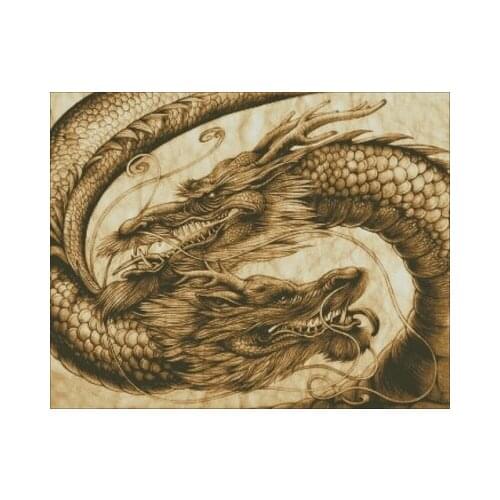 Chimera-a pair of dragons counted cross stitch package flower aida 22ct 25ct 18ct 14ct 11ct people kit embroidery