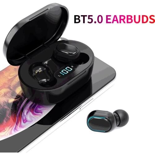 E7S Wireless BT5.0 Headphones In-ear Sports Earbuds with LED Display Screen HiFi Sound Quality Smart Touch Control Earphones