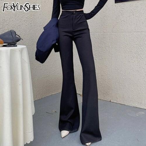 FORYUNSHES Women's Flared Trousers