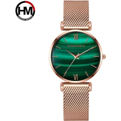 Hannah Martin HM-152 Simple Design Style Ladies Wristwatches Stainless Steel Quartz Fashion Watch Women