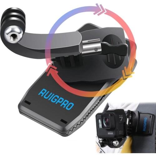 JINSERTA 360-Degree Rotation Backpack Clip for GoPro Hero 7 6 5 Portable Backpack Clamp for DJI OSMO ACTION SJCAM Xiaomi yi