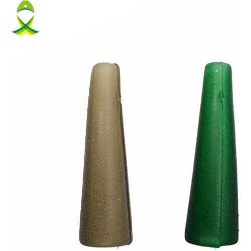 JSM 100pcs 2cm Tail Rubbers For Heavy Duty Lead Clip Transparent Green Sheath Tube Carop Rigs Sleeve Carp Fishing Accessories