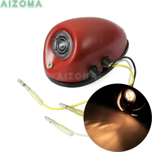 Motorcycle Red Side Fender Mount Car Caution Light Taillight For BMW M1S R75 R51 R12 K750 KS750 DBK750 Replika Zundapp