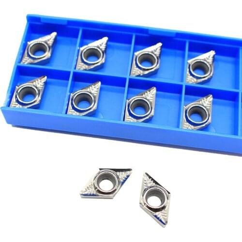 10pcs DCGT11T308 AK H01 DCGT32.51 Aluminum cutter blade Insert Cutting Tool turning tool CNC Tools AL +TIN Alloy wood