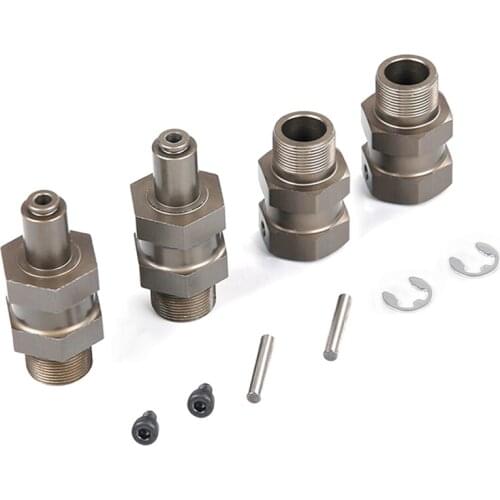 Alloy Upgrade 24mm Hex Hub Extended Axle Fit for 1/5 HPI ROFUN ROVAN KM BAJA 5B Parts