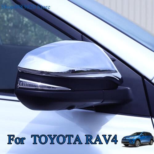 For Toyota RAV4 2013 - 2018 Chrome Rearview Mirror Covers Trim RAV 4 XA40 2014 2015 2016 2017 Rear View Accessories Car-Styling
