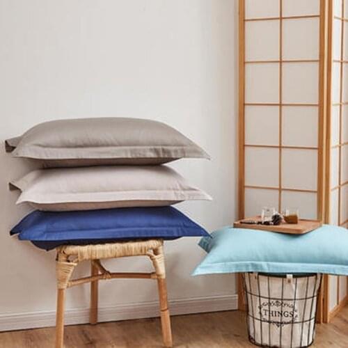 100% Cotton Pillowcase one Pair of Pure Color Pillowcase Hotel Pillowcase Adult Pillowcase