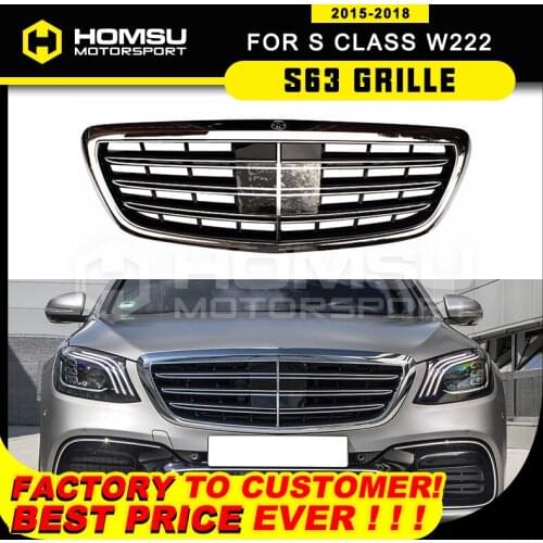NEW S Class Grille For W222 Sedan Front Racing Grill 2015-2018 S320 S400 S350 S500 S450 GT style