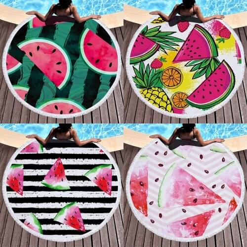 Pineapple Watermelon Printed Microfiber Beach Towels For Adults Sport Swimming Towel Beach Covers Travel Blanket Yoga Mat Shawl