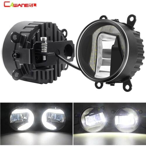 2in1 Fog Light Assembly Car LED Fog Lamp + Daytime Running Light 12V For Mazda Scion Lincoln Dacia Duster Sandero Solenza Logan