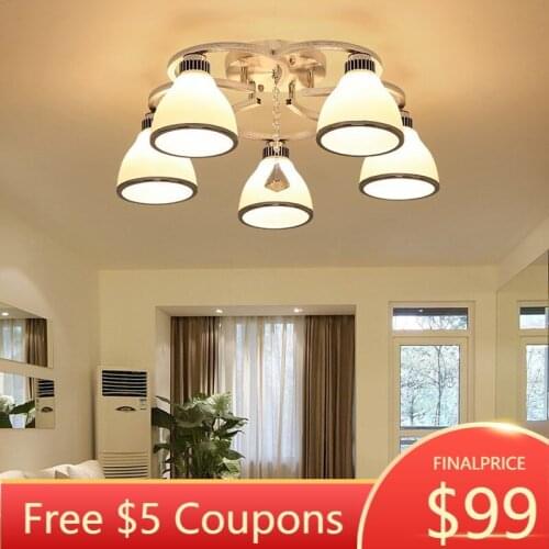 Living room chandelier modern simple l bedroom lamp dining room lamp circular lamp LED Chandelier