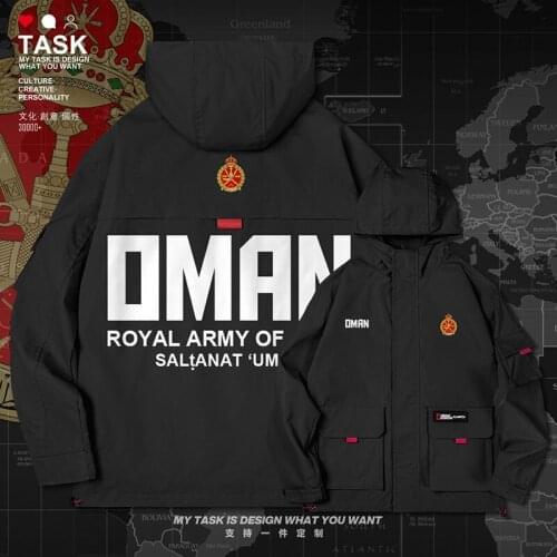 Sultanate of Oman Omani OMN men jacket hooded Land Force logo army fan Tactical casual mens trench coat men new autumn clothes