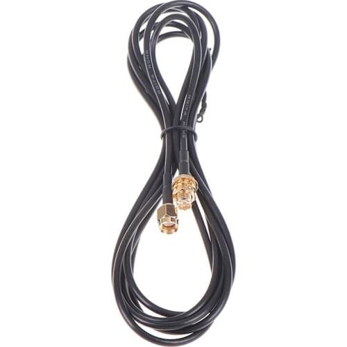 1pc 1M RP-SMA Extension Cable Male to Female Interface Pure Cupper for WiFi Wi-Fi Router Antenna Coaxial