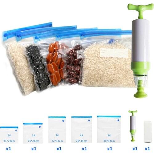 Vacuum Food Sealer Dry Hand Pump Storage Sous Vide Fresh Kitchen Bag Roll
