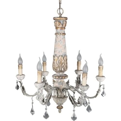 Chandelier Lighting Vintage Crystal Lustre Pendant Chandelier Living Room Kitchen Bedroom Retro Loft Light Fixtures 4.8