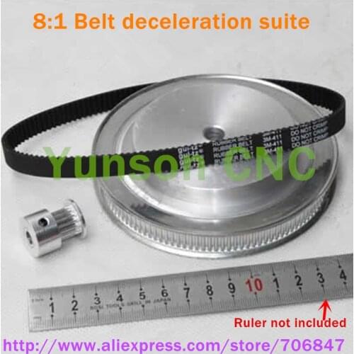 8:1 Ratio Timing Pulley Belt Deceleration Suite Kits Large Pulley 120teeth 120mm Diameter Small Pulley 15teeth 15mm diameter