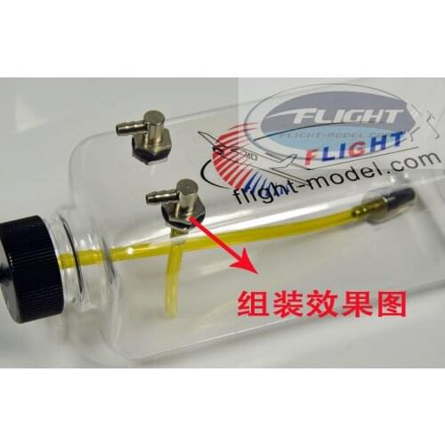 1 Pair Of Transparent Fuel Tank Accessories Oil Inlet Outlet Nozzle