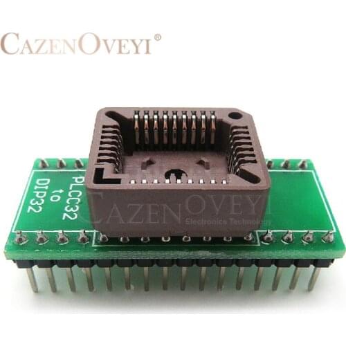 1pcs/lot IC Test Socket PLCC32 turn DIP32 adapter adapter blocks the conversion Block burning seat parts In Stock