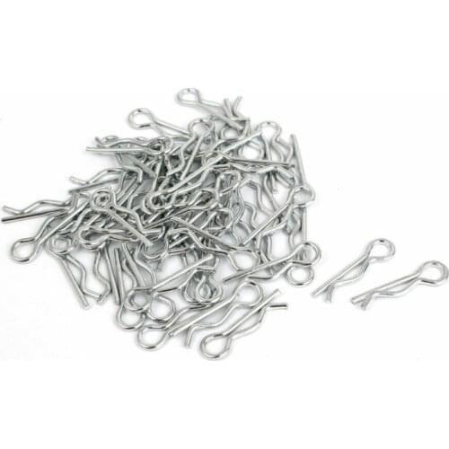 100pcs R Pin Mechanical Hitch Hair Tractor Clip Cotter Kits 1mm x 18mm