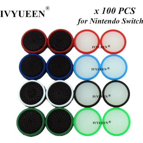 IVYUEEN 4 pcs Silicone Grip for Nintend Switch NS Joy Con Controller Joystick Cover for Joy-Con Analog Thumb Stick Cap