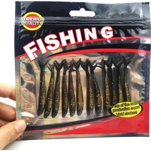 12Pcs Soft Fishing Lure 6.5cm 1.3g Fake Artificial Bait Fishing Lures Soft Plastic Bait For Spinning Flying Fish Tackle