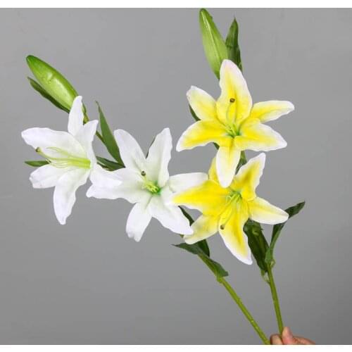 3 heads 4cm Artificial Silk Flower Wedding Party Decor Bouquet Home Hotel Office Garden Craft Art Decor