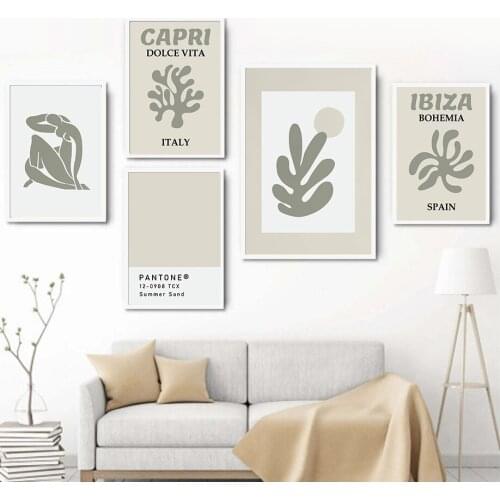 Abstract Girl Line Face Coral Sun Quotes Wall Art Canvas Painting Nordic Posters And Prints Wall Pictures For Living Room Decor