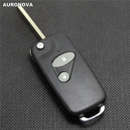 AURONOVA New Upgrade Folding Key Shell for Honda Accord City Fit Odyssey 2 Buttons Remote Car Key Case Blade Type 2
