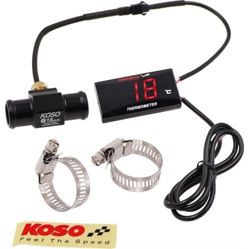 Car Motorcycle Temperature Gauge Digital LED Koso Water Temperature Gauge with Sensor for NMAX CB 400 CB500X YBR125 XMAX250 300