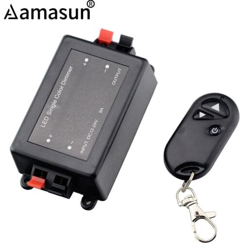 DC 12V 24V 8A 3 Key RF Remote Control Wireless LED Single Color Dimmer Switch Single Color Controller