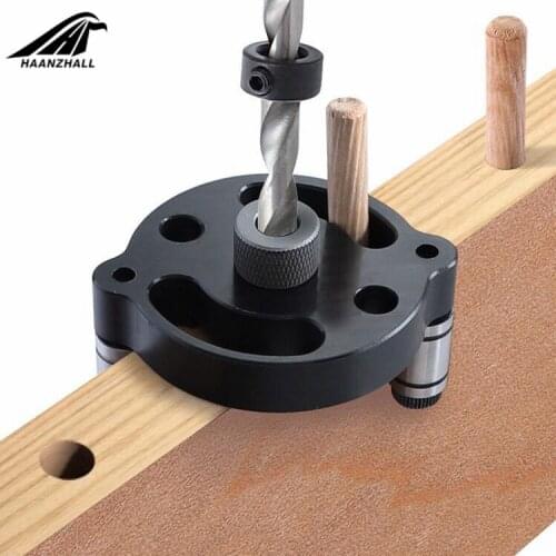 Woodworking Pocket Hole Jig 6/8/10mm Self-centering Vertical Doweling Jig Drill Guide For Locator Hole Puncher Carpentry Tools