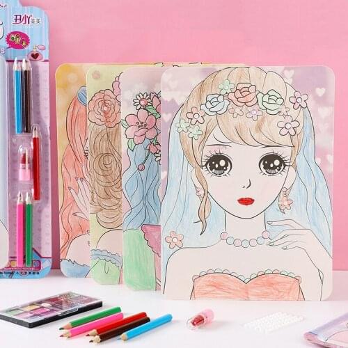 Children Makeup toy Makeup Painting Toy Lovely Colorful Make up Toy Drawing Paper for Girls Toys For Kids Children ZLL