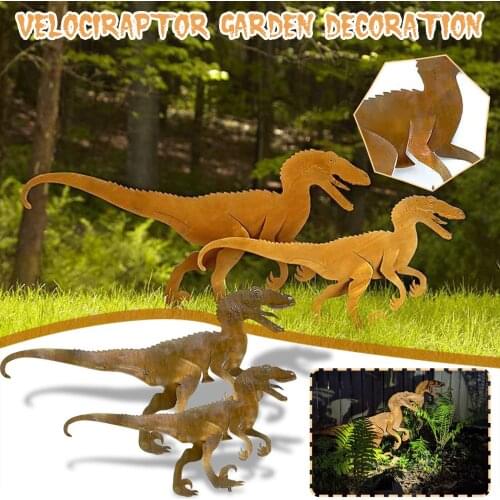 Dinosaur Decorative Art Silhouette Metal Animal Silhouette Animal Model Figure For Kids Aesthetic Courtyard Garden Decoration