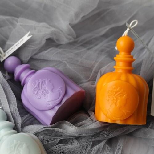Perfume bottle candle mold creative INS wind handmade scented candle material Silicone Handmade Craft Tool For Perfume Bottle