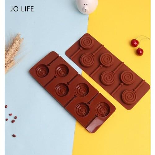 JO LIFE DIY Bakeware Doughnut Lollipop Mold 3D Handmade Silicone Heart Star Flower Shape Chocolate Cake Mold