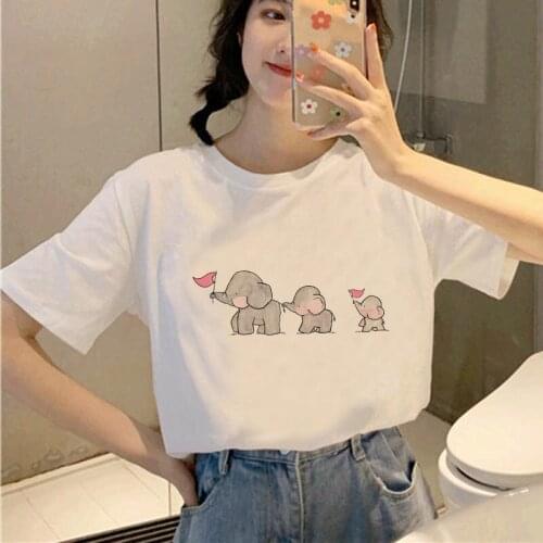 White T Shirt Women Summer Short Sleeve Kawaii Cute Cartoon T-Shirt Casual Korean Fashion Aesthetic Top Clothing Tee for Female