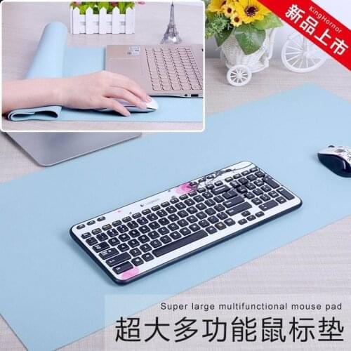 KH PU Leather Waterproof Office Desk Pad Keyboard Mats Gaming Computer Peripherals Mouse Pad 900*450 mm (size: XL)