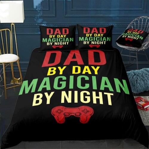 Dad By Day Magician Night Duvet Cover Twin/Queen/King Size Luxury Comforter Bedding Set With Pillowcase Home Bed Decora