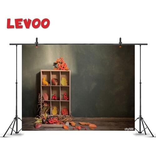 LEVOO Autumn Backdrop Cabinet Leaves Berries Grunge Wall Portrait Photo Booth Photozone Vinyl Props Photography Backdrop 7x5ft