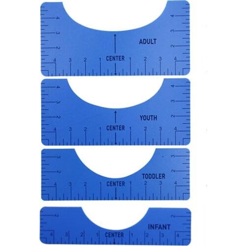 4Pcs T-Shirt Alignment Ruler Tailor-specific Alignment Ruler Guiding T-Shirt Design Fashion Rulers Drawing Template Sewing Tools