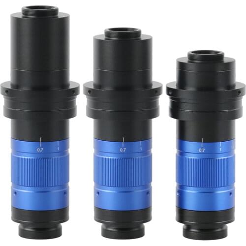 2021 New 0.7X-5.6X Continuously Zoom Monocular Lens 300X 450X Adjustable Zoom C Mount Lens For HDMI VGA USB Microscope Camera