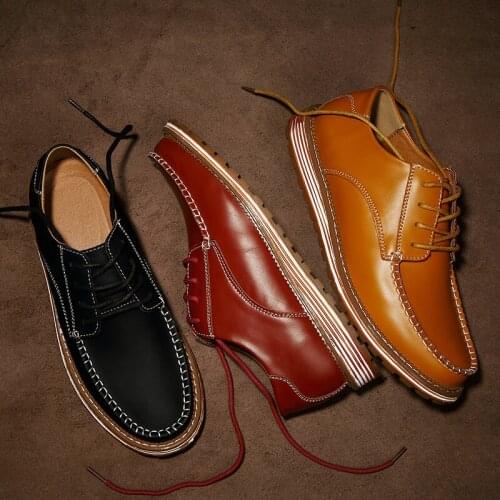 British style Men Shoes Leather Casual Shoes 2021 New