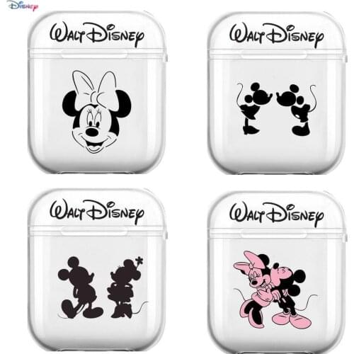 Disney Pink Mickey Mouse Soft Silicone Cases For Airpods 1/2 Protective Bluetooth Wireless Earphone Cover For Air Pods Charging