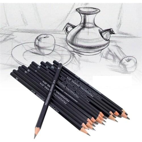 14Pcs/lot Sketching Pencil and Drawing Pencil Set HB 2B 6H 4H 2H 3B 4B 5B 6B 10B 12B 1B School Art Writing Supply