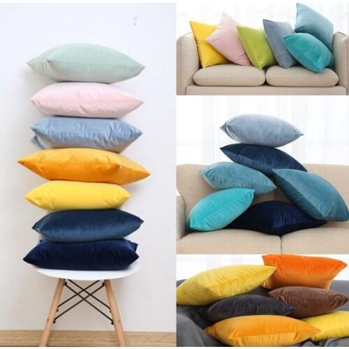 Blue Pink Super Softer Velvet Home Decor Pillow Cover Grey Green Velour Cushion Cover Home decorative pillowcase 30x50cm