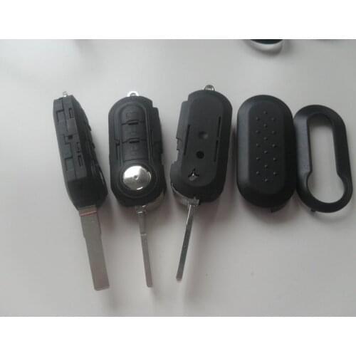 Original High Quality 3 Buttons Flip Remote Key Shell Case For Fiat 500 Palio Bravo Sheina Stilo Punto Seicento 10PCS/lot