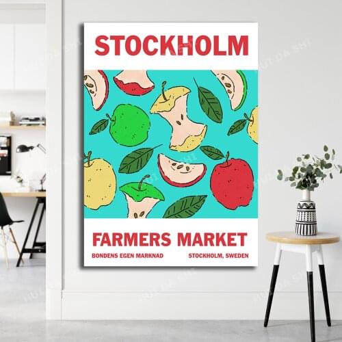 Stockholm Farmers Market Poster / Art Print