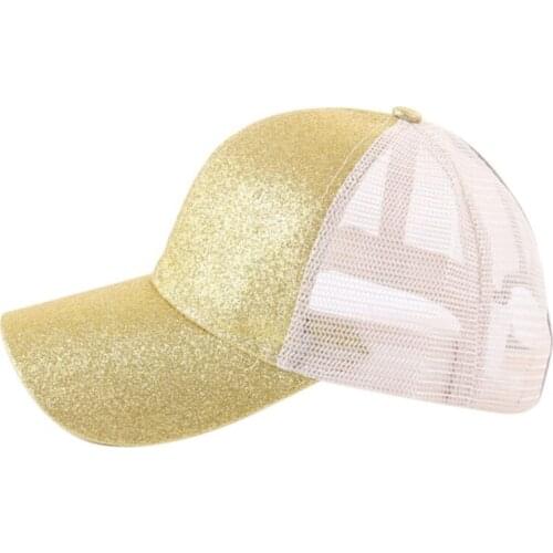 Hot Solid Color Sunshade Mesh Cap Ponytail Cap Comfortable Breathable Cool High Quality Tennis Hat